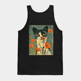 Ragdoll Cat Flowers Photo Art Funny Cat Lover Gift Idea Tank Top